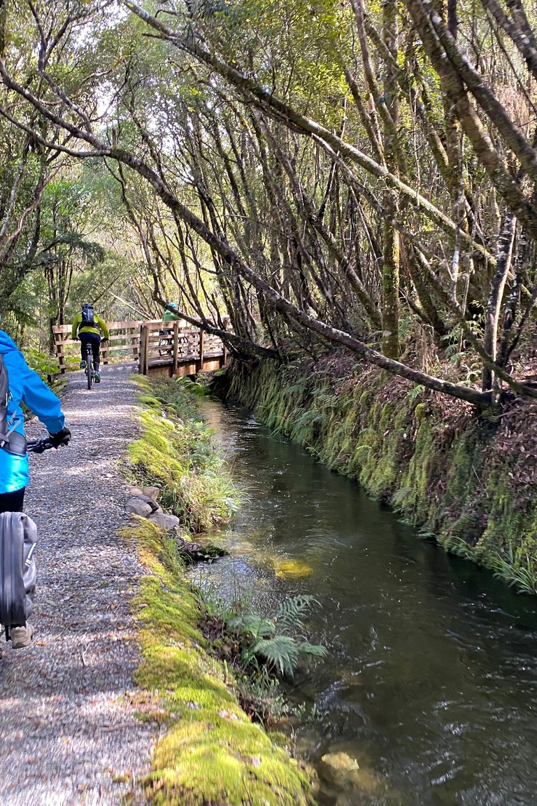 Amazing riding beside the the historic Kaniere Water Race's