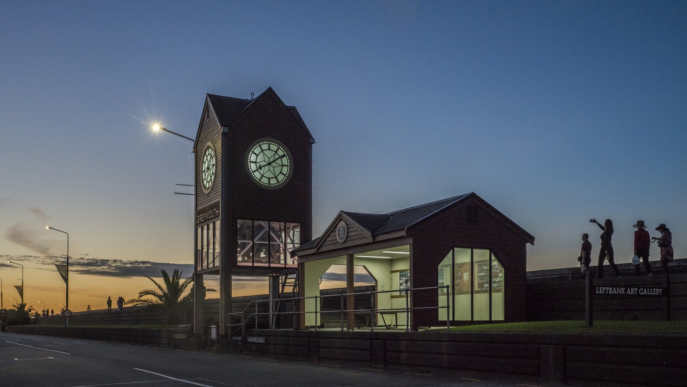 Greymouth clocktower at night