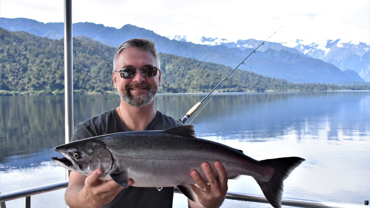 Salmon on Lake Mapourika