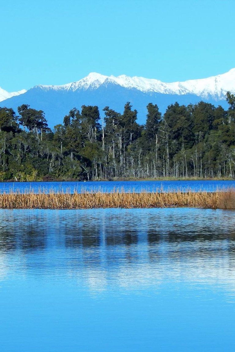 Mahinapua with snow capped mountains