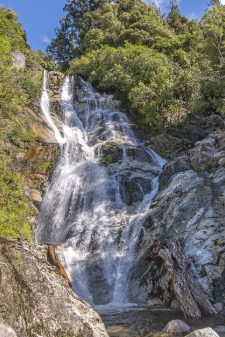 Carew Falls, waterfall that powers the Lodge and can be walked to from the lodge in 20 minutes